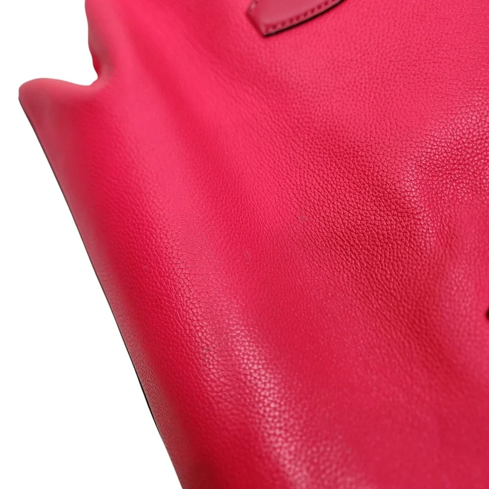 KATE SPADE Tote Bag Womens Large Pink Leather Triple Compartment Shoulder Purse
